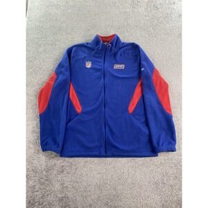 Vintage New York Giants Jacket Mens Large Blue Reebok On Field NFL Logo Fleece